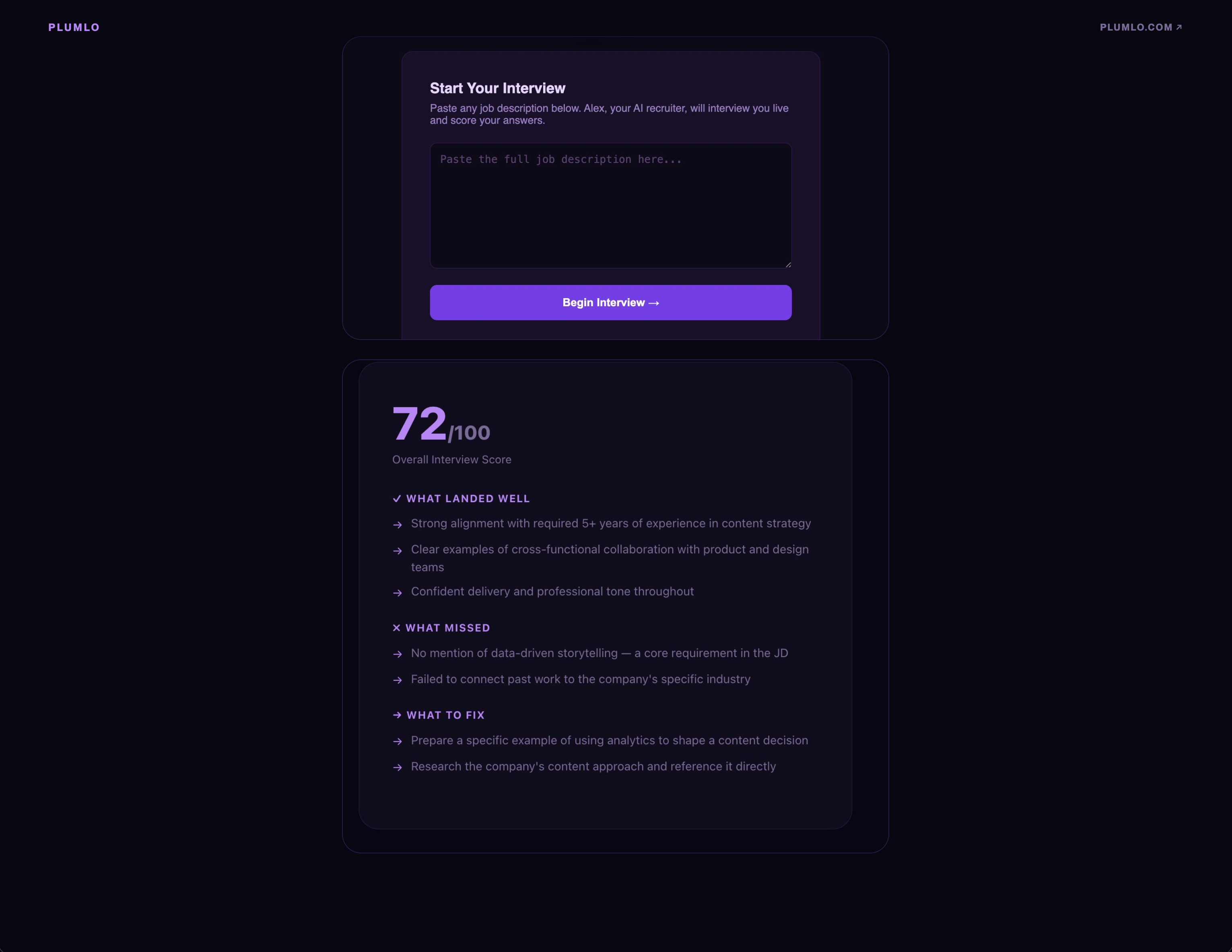 Plumlo screenshot 2